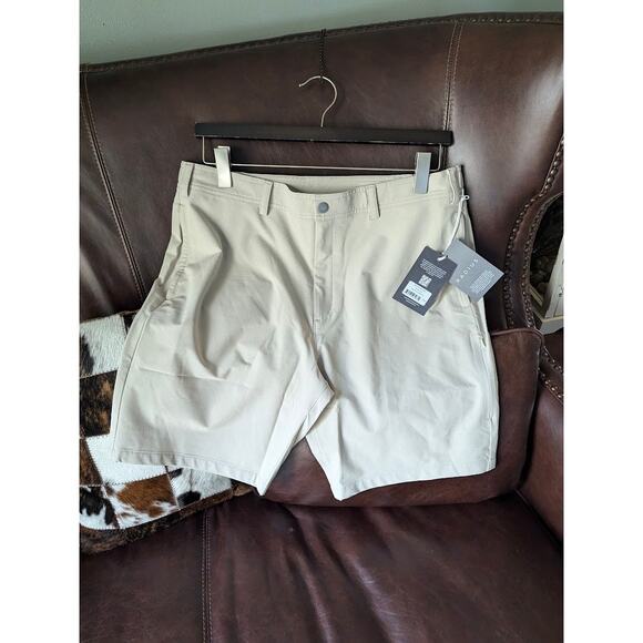 Mack Weldon Men's Radius Flex Shorts Nomad Heather XL - Picture 1 of 3